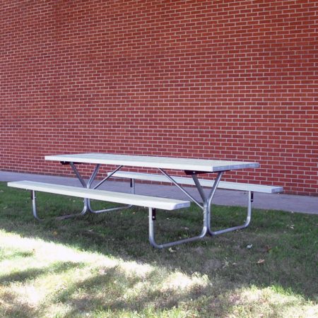 Metal Picnic Table - 8 foot with aluminum seating