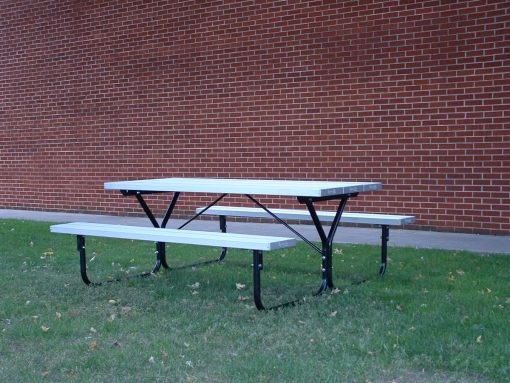 Metal Picnic Table - 6 foot with aluminum seating