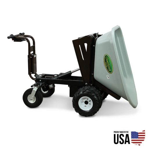 Overland Electric Wheelbarrow – 8 cu. ft. with Power Dump and Extended Range Battery
