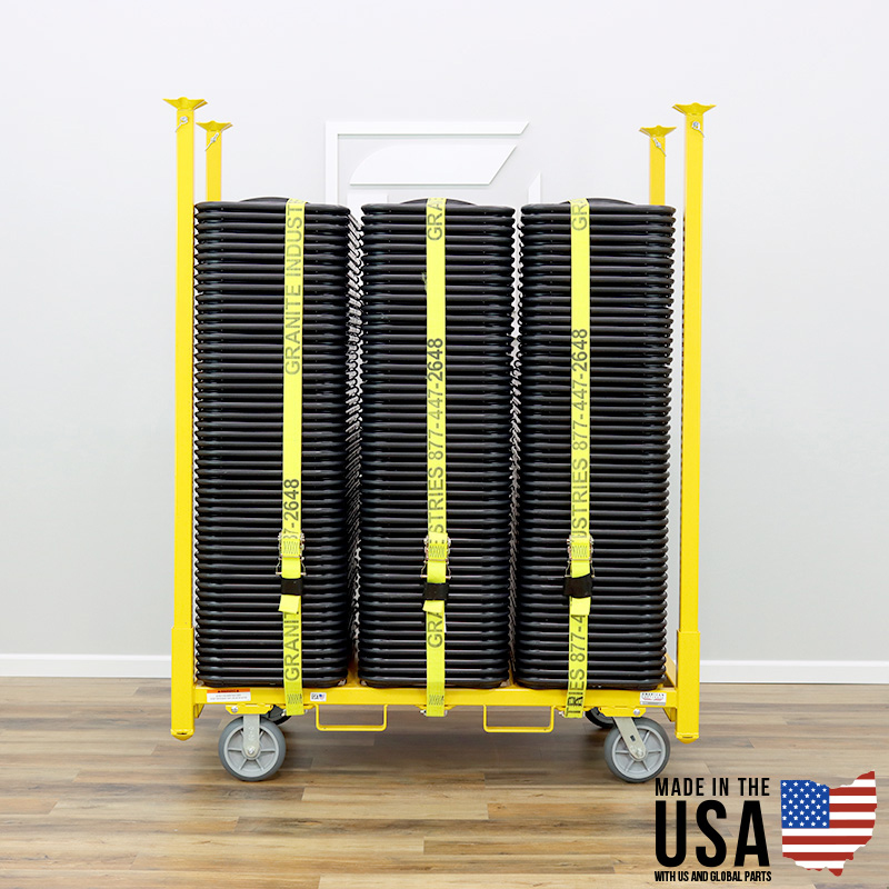 American Cart Warehouse Rack with 72 in legs and 8 in casters – Granite ...