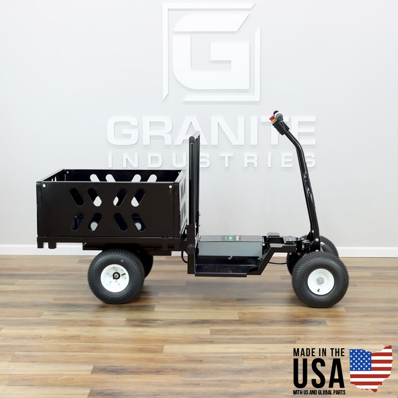 Overland Electric Powered Ride On Cart with 10 cu. ft. Utility Hopper ...